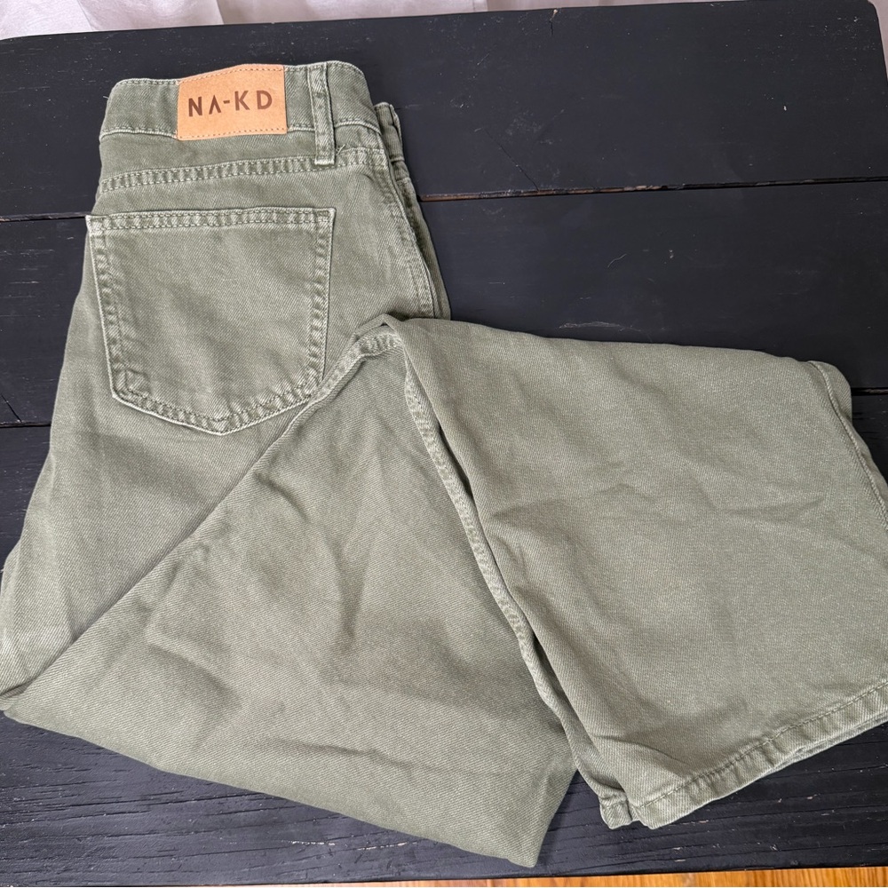 NA-KD Olive Green Jeans